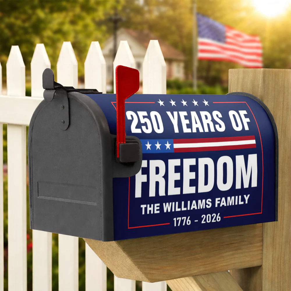 Custom Family Name 250 Years of Freedom We The People Patriotic Mailbox Cover HO82 900920 - Image 4