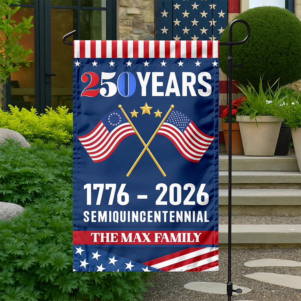 Custom Family Name America 250th Anniversary US Semiquincentennial Garden Flag HO82 901004 - Image 5