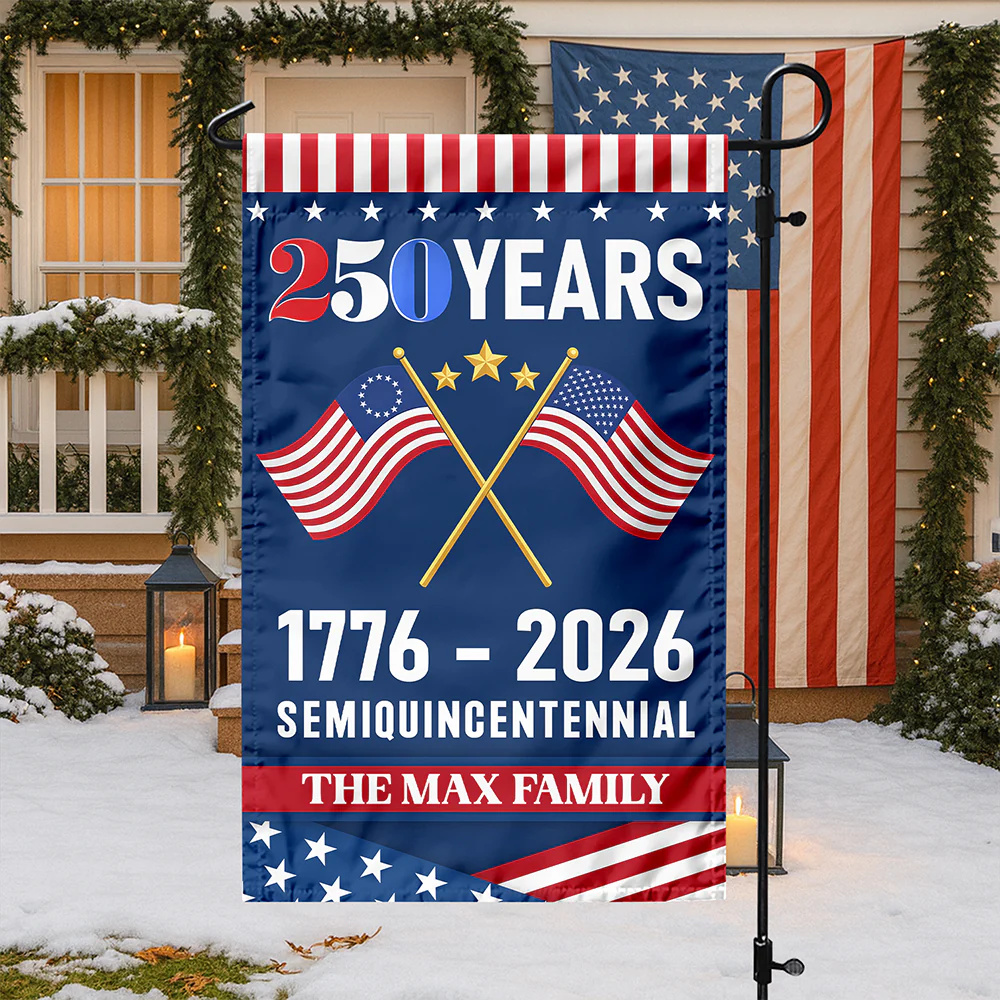 Custom Family Name America 250th Anniversary US Semiquincentennial Garden Flag HO82 901004 - Image 6