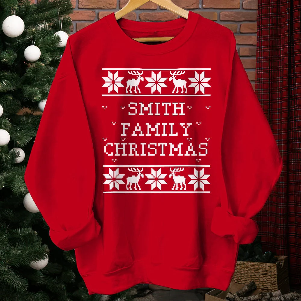 Custom Family Name Christmas Sweatshirt Personalized Gift HO82 893026 - Image 3