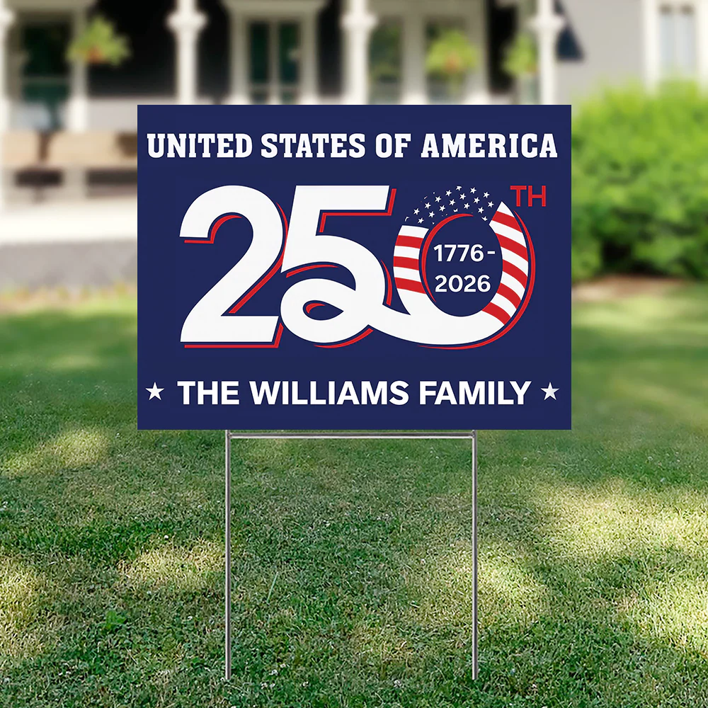 Custom Family Name Patriotic 250th Anniversary 1776 2026 United States of America Semiquincentennial Yard Sign HO82 900102 - Image 5