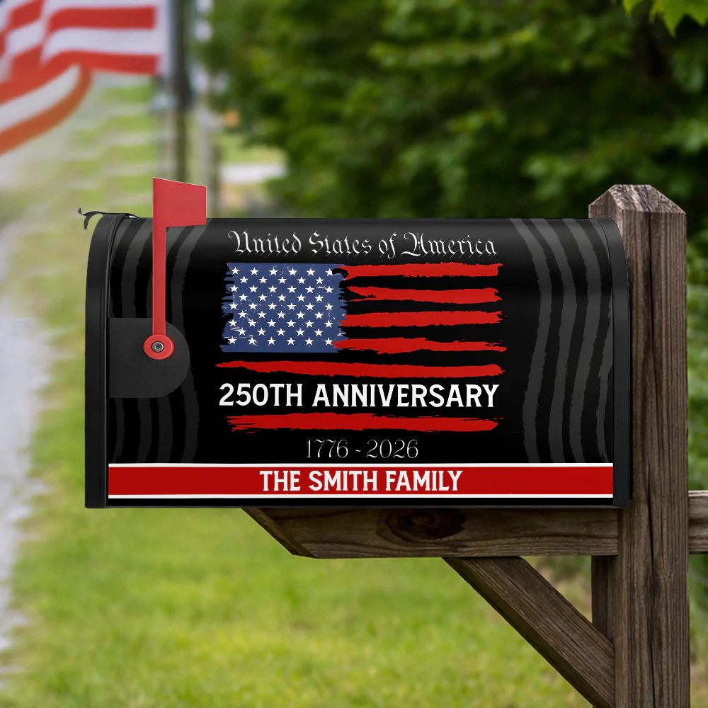 Custom Family Name USA 250th Anniversary Mailbox Cover HO82 900922 - Image 3