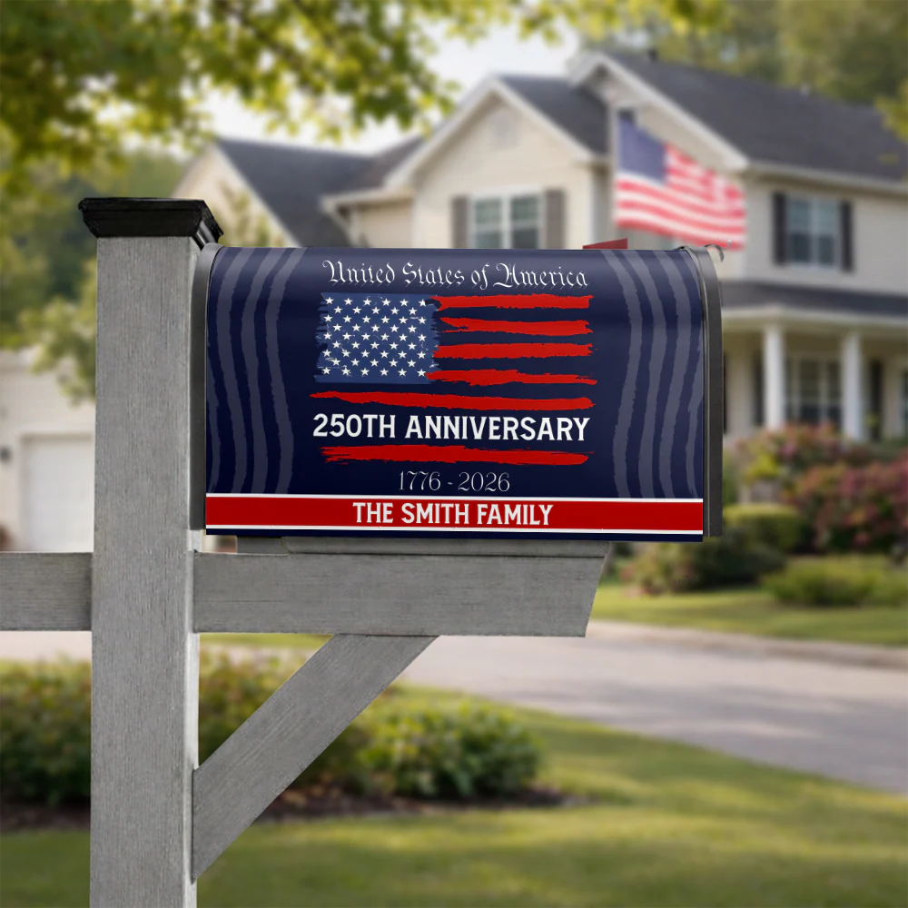 Custom Family Name USA 250th Anniversary Mailbox Cover HO82 900922 - Image 5