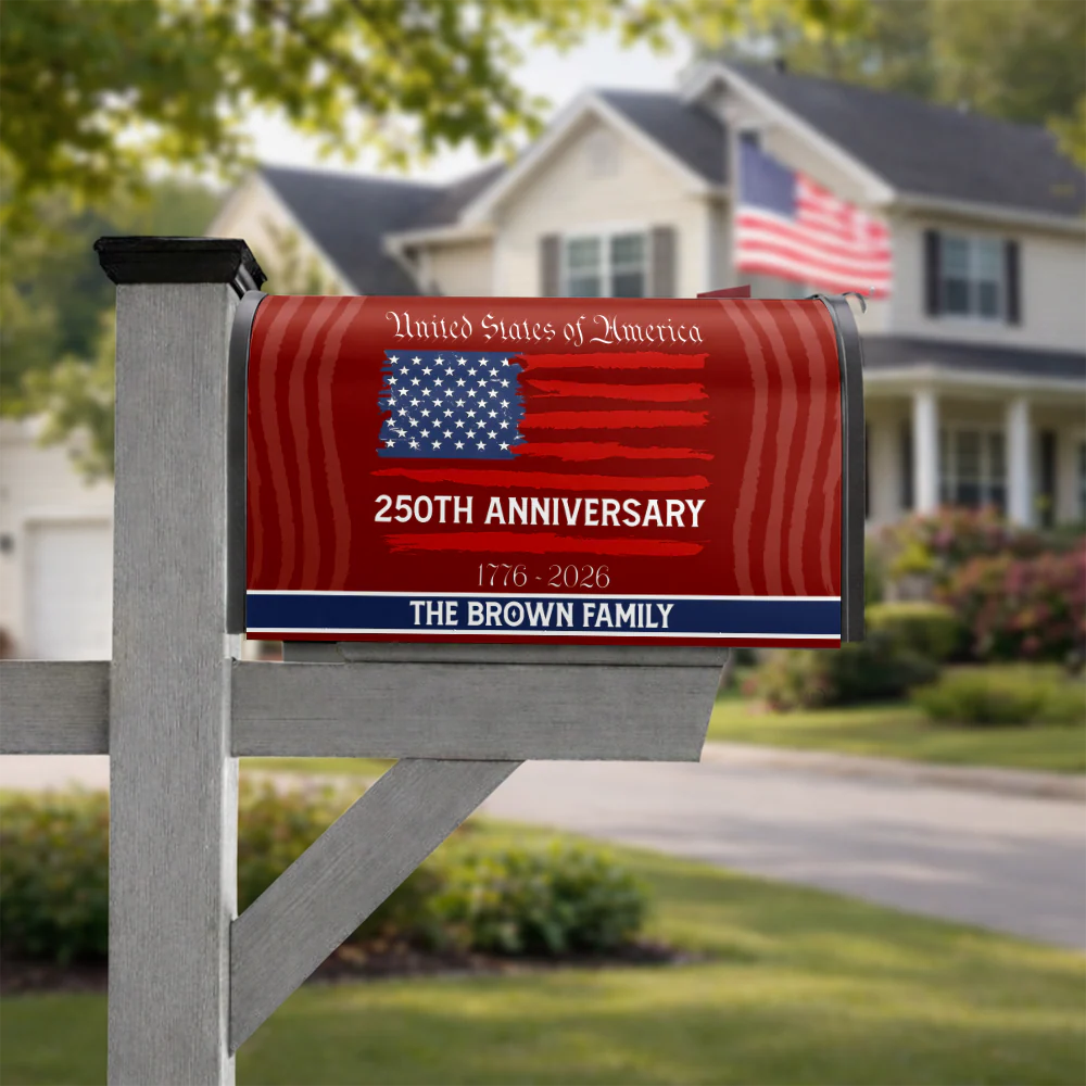 Custom Family Name USA 250th Anniversary Mailbox Cover HO82 900922 - Image 6