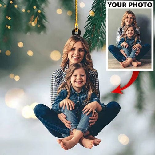 Custom Family Photo Christmas Acrylic Ornament T368 889718
