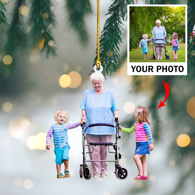 Custom Family Photo Christmas Acrylic Ornament T368 889718 - Image 4