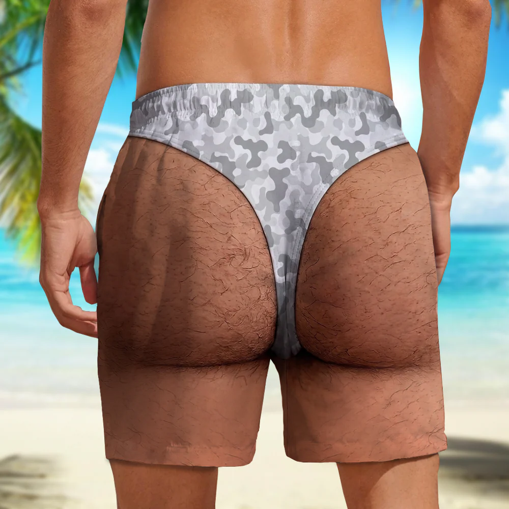 Custom Funny Camo Background Beach Short, Personalized Summer Vacation And Travel Gifts For Men HO82 903088 - Image 6