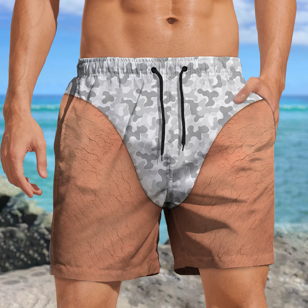 Custom Funny Camo Background Beach Short, Personalized Summer Vacation And Travel Gifts For Men HO82 903088 - Image 7
