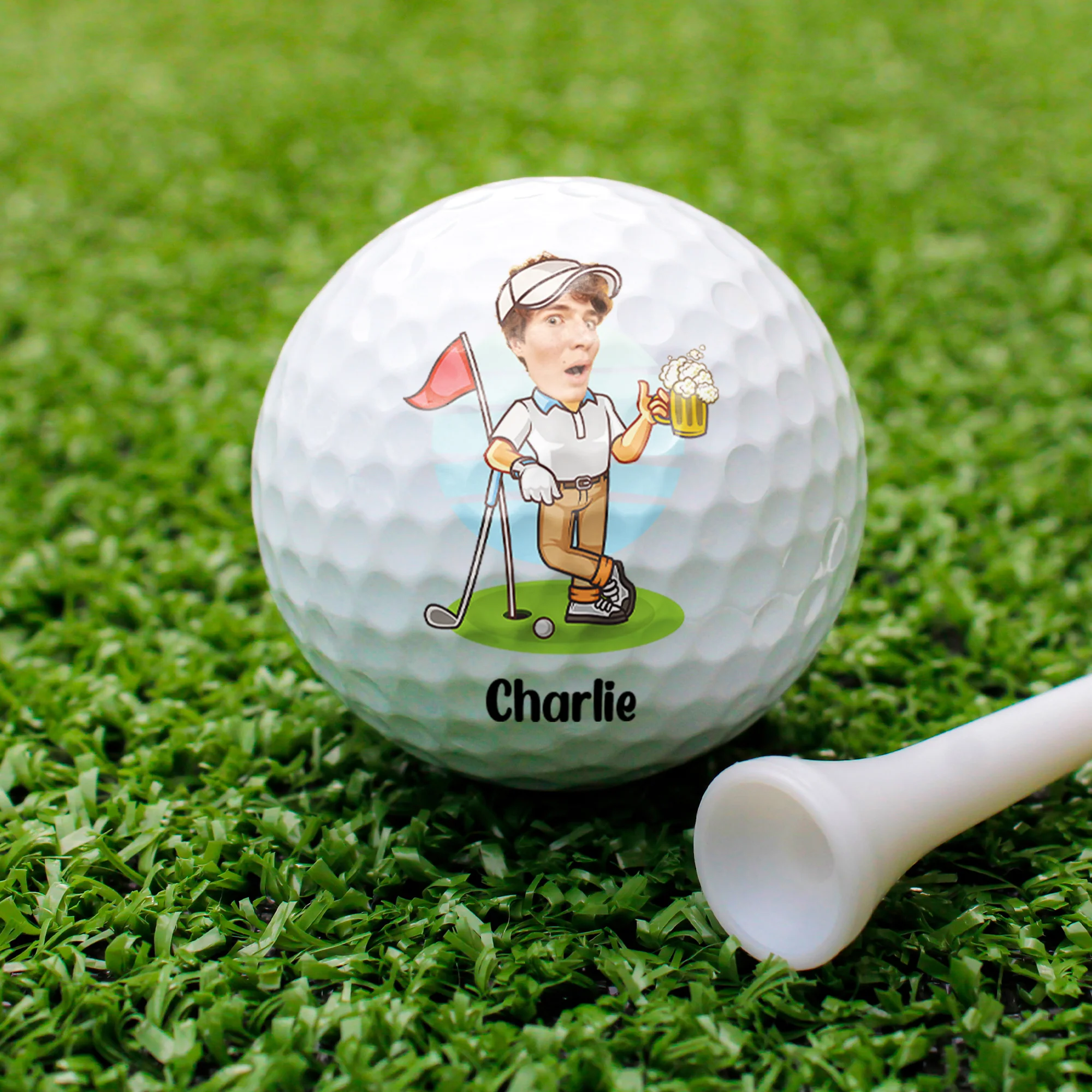 Custom Funny Face Best Dad Best Mom By Par Golf Ball HO82 900808 - Image 6