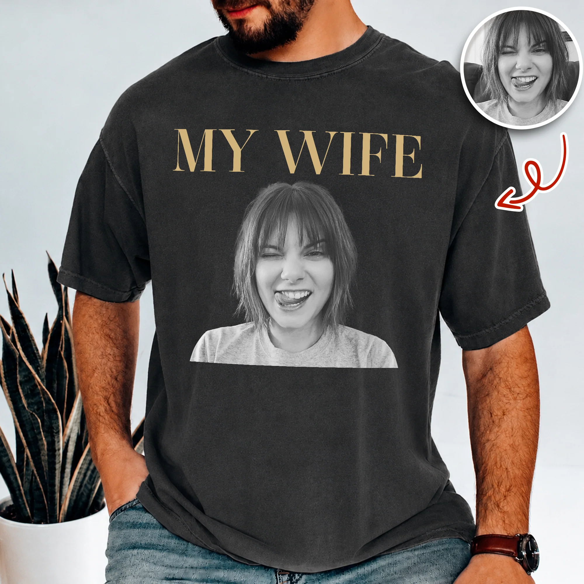 Custom Funny Photo My Wife My Husband Family Comfort Shirt - Gift For Family, Couple, Wife, Husband HO82 903028