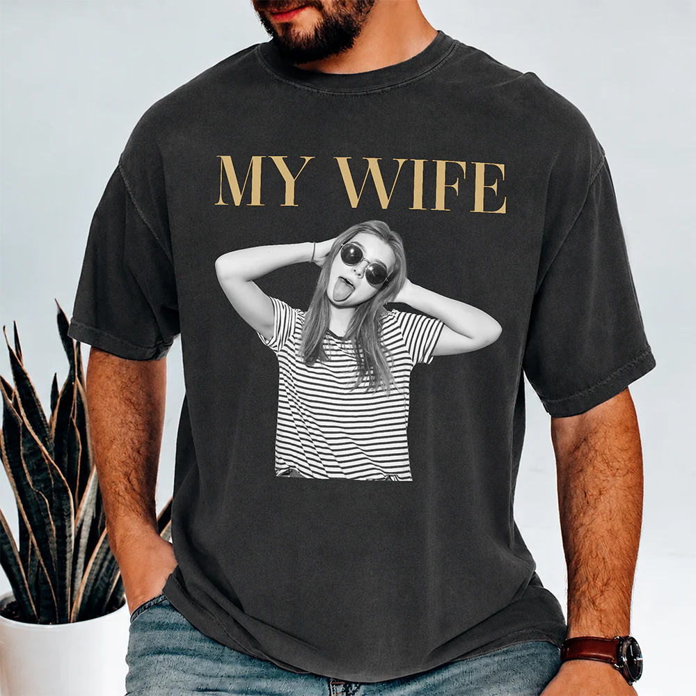 Custom Funny Photo My Wife My Husband Family Comfort Shirt - Gift For Family, Couple, Wife, Husband HO82 903028 - Image 2