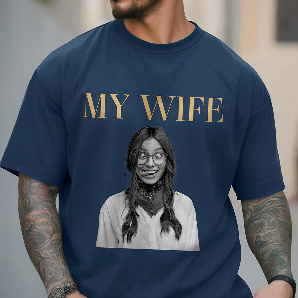 Custom Funny Photo My Wife My Husband Family Comfort Shirt - Gift For Family, Couple, Wife, Husband HO82 903028 - Image 7