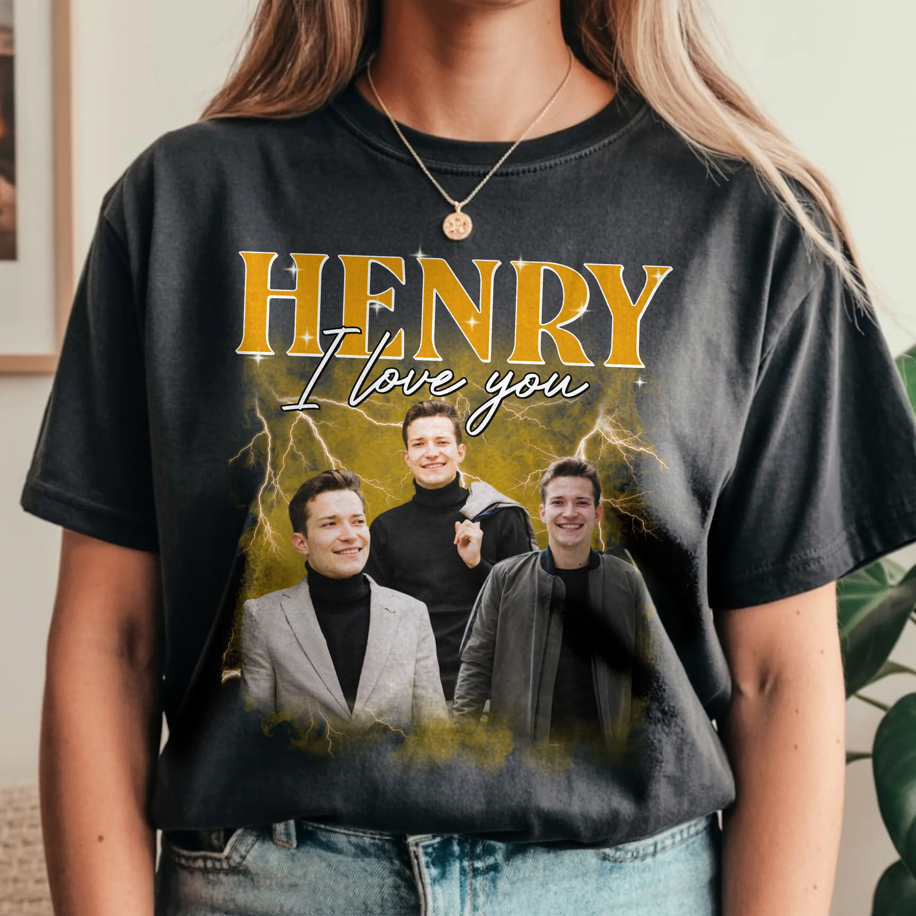 Custom Girlfriend Boyfriend Photo Vintage Bootleg Couple Comfort Shirt HO82 894904 - Image 3