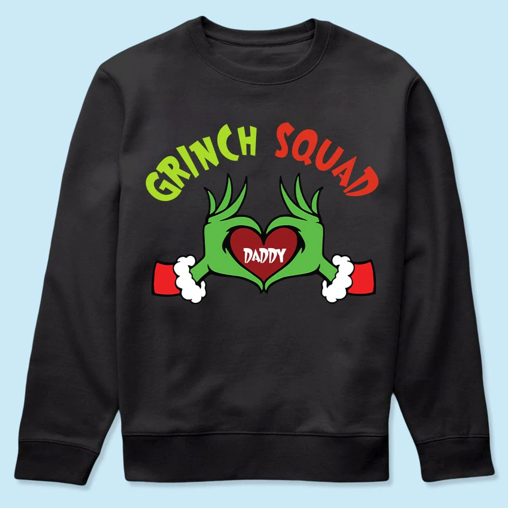 Custom Text Hand In Heart Family Christmas Gift Dark Shirt HO82 893168 - Image 4
