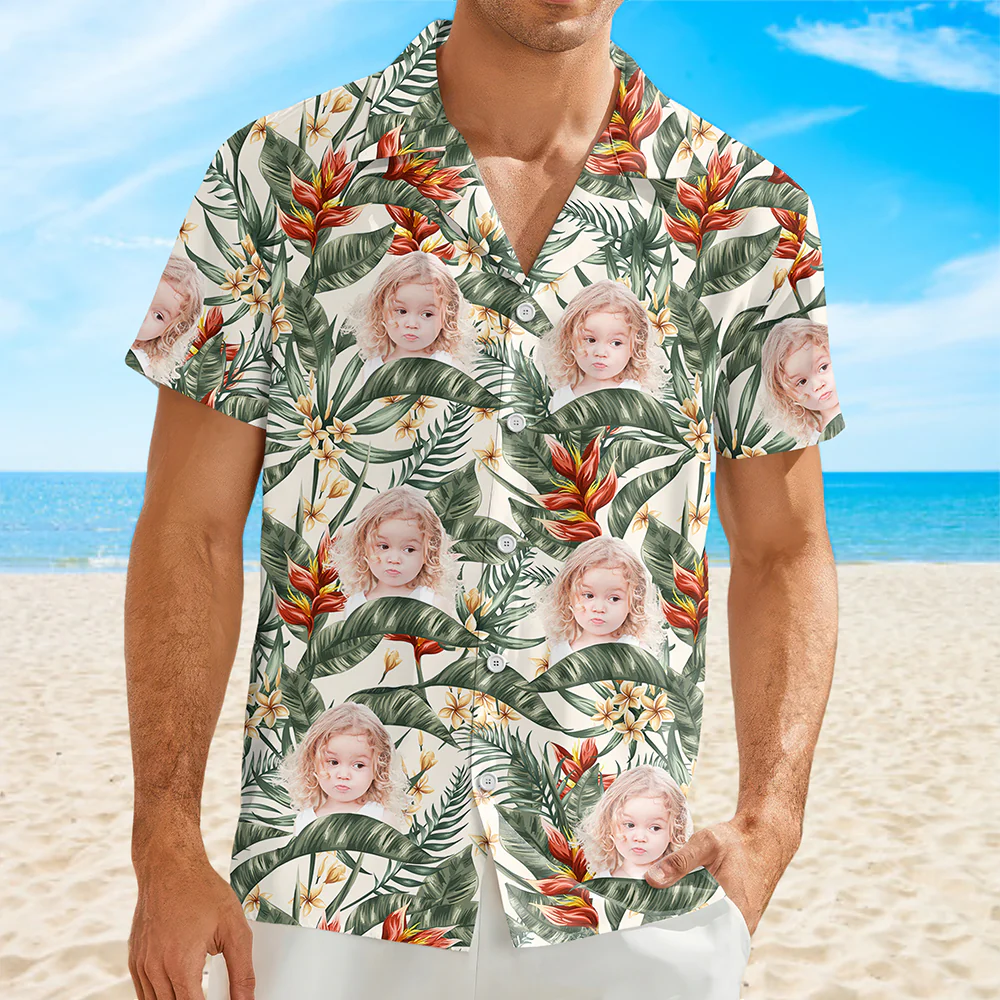 Custom Hawaii In The Air Face Human Photo Family Hawaii Shirt HO82 893834 - Image 7