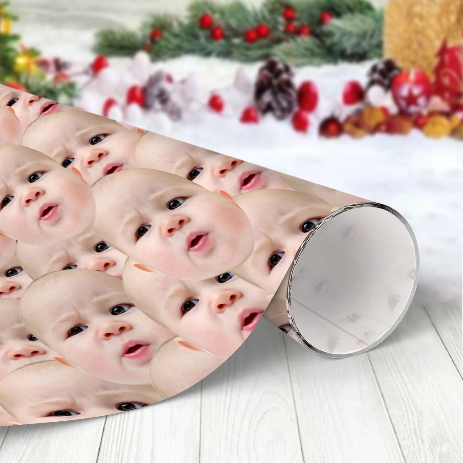 Custom Human Face Wrapping Paper HO82 893330 - Image 4