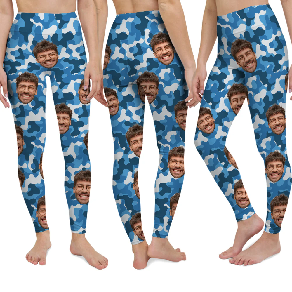 Custom Human Photo Camo Background Legging HO82 900486 - Image 2