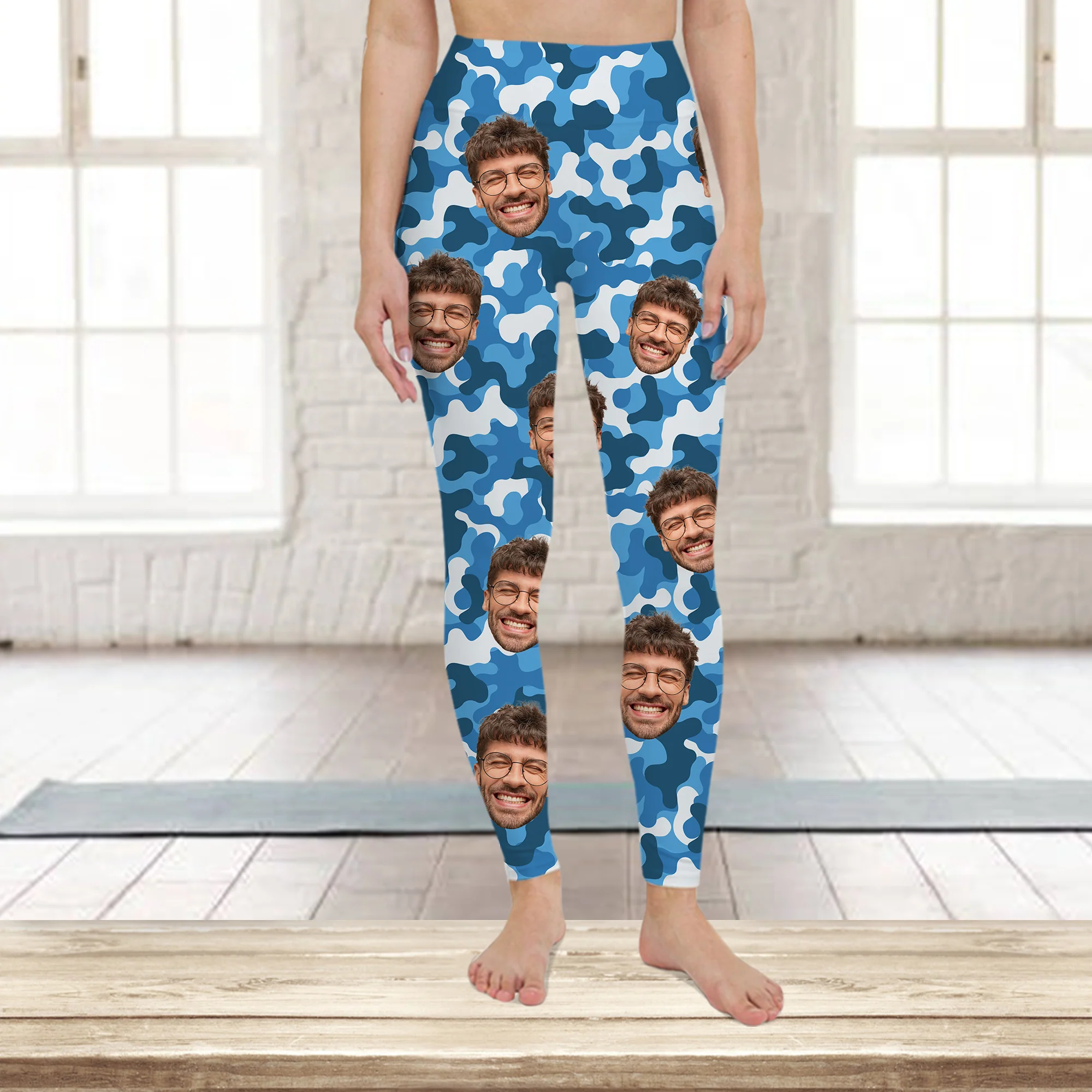 Custom Human Photo Camo Background Legging HO82 900486 - Image 4