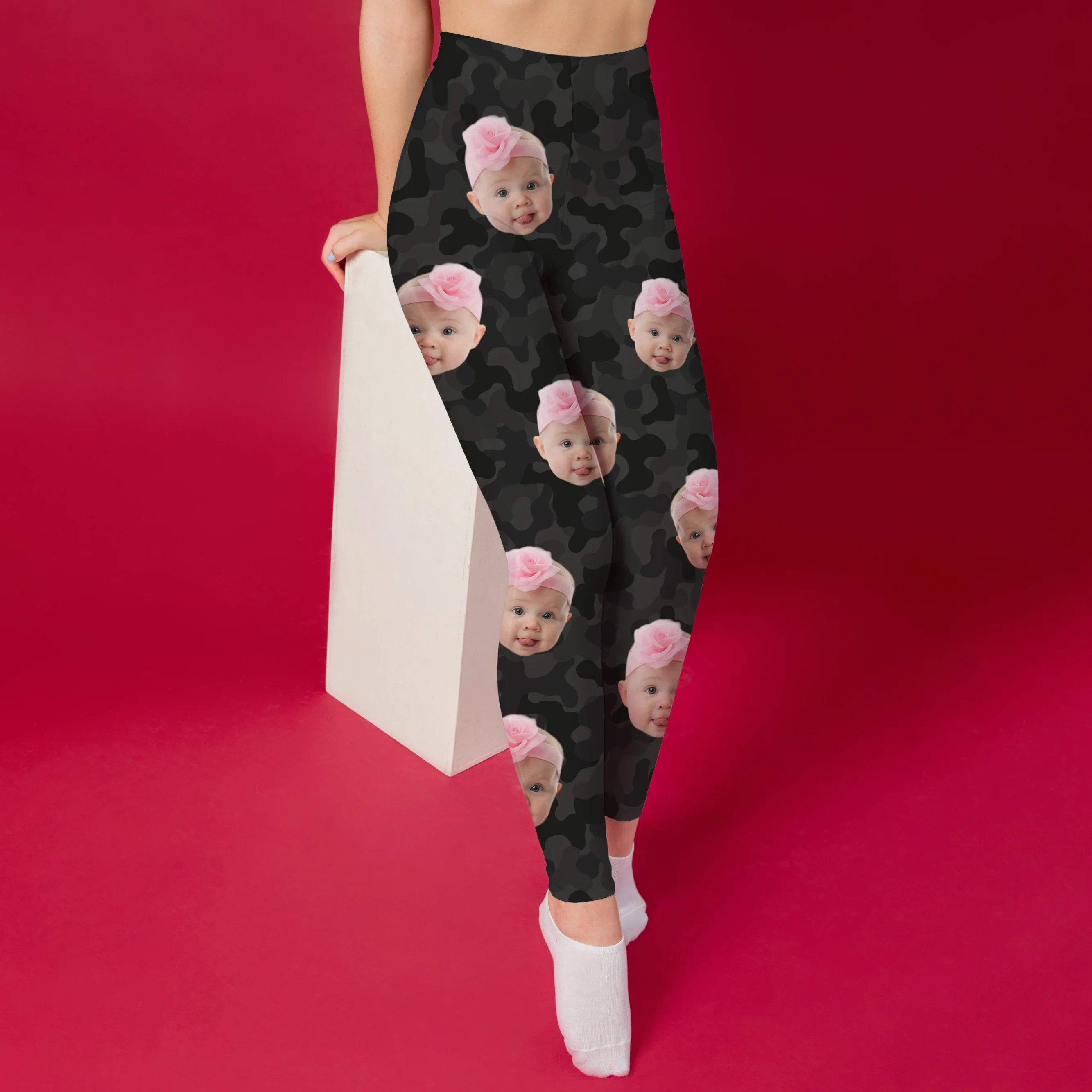 Custom Human Photo Camo Background Legging HO82 900486 - Image 5