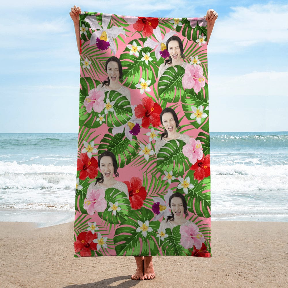 Custom Human Photo Tropical Style Beach Towel N304 890390 - Image 6