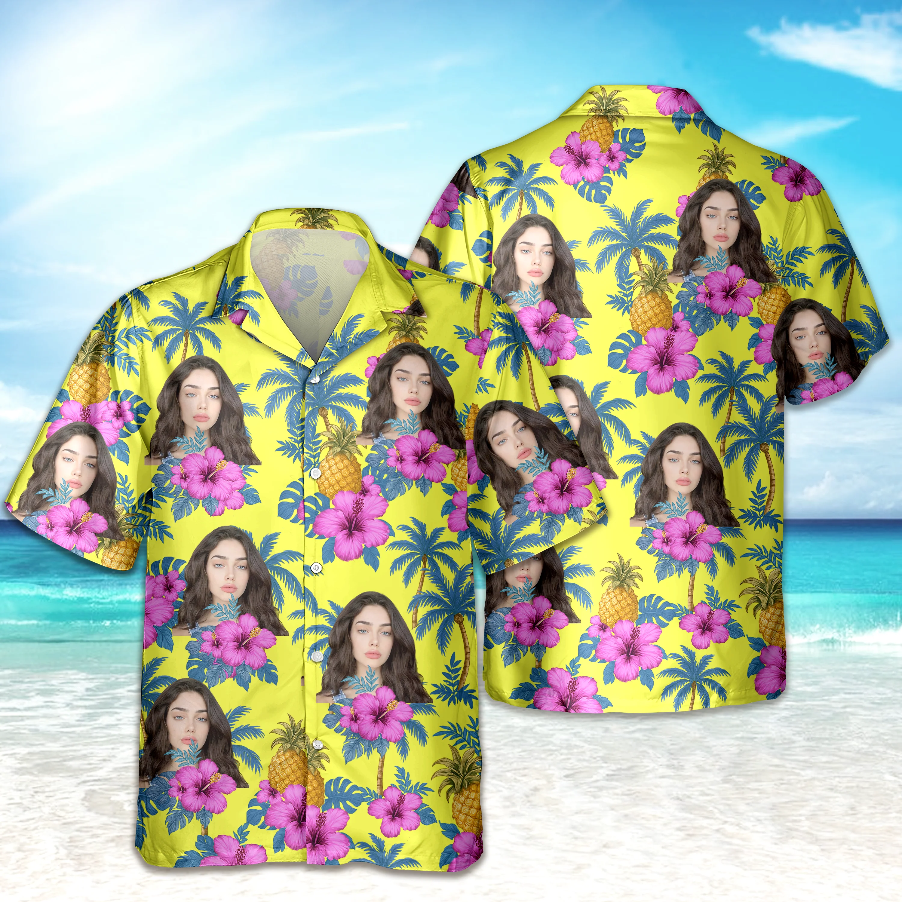 Custom Human Photo Tropical Vibe Family Hawaii Shirt HO82 893746 - Image 3