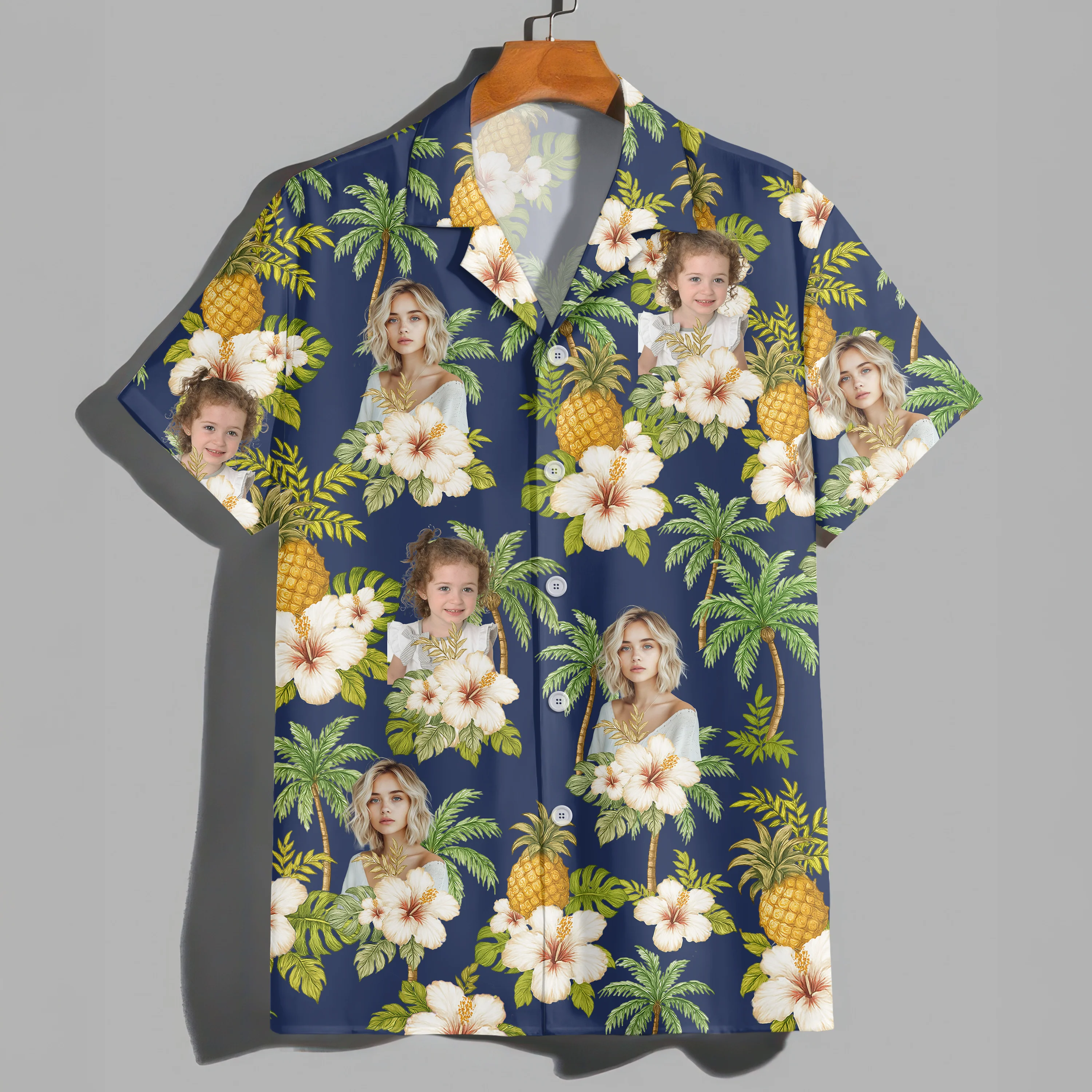 Custom Human Photo Tropical Vibe Family Hawaii Shirt HO82 893746 - Image 5