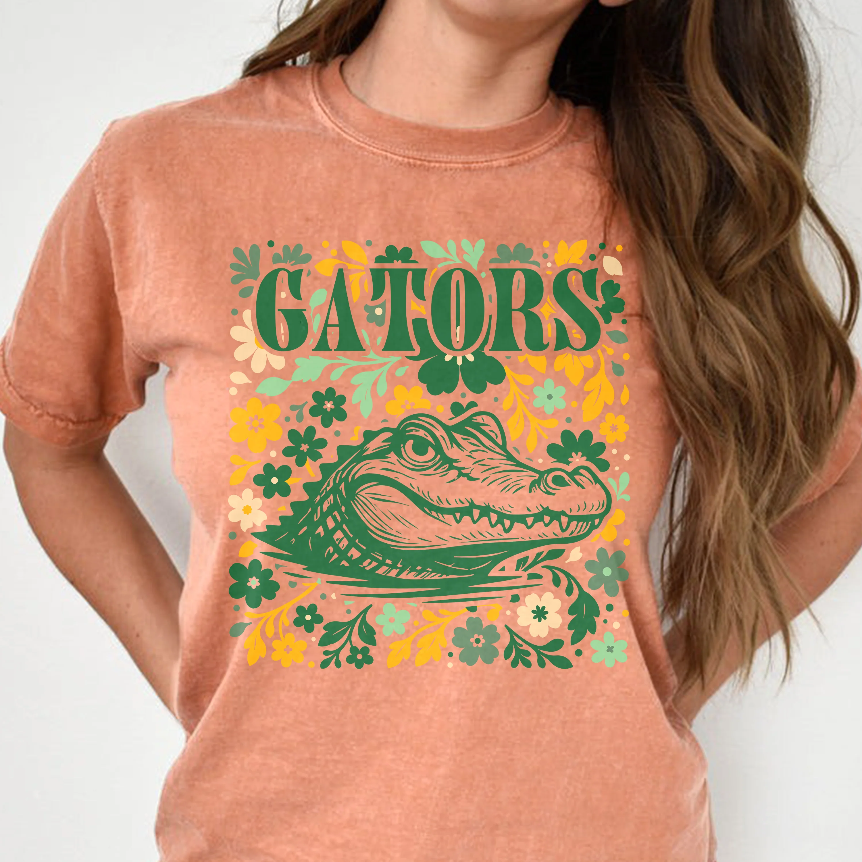 Custom Mascot Comfort Shirt, Floral School Spirit Tee, Football Game Day, Back to School Gift HO82 903044 - Image 8