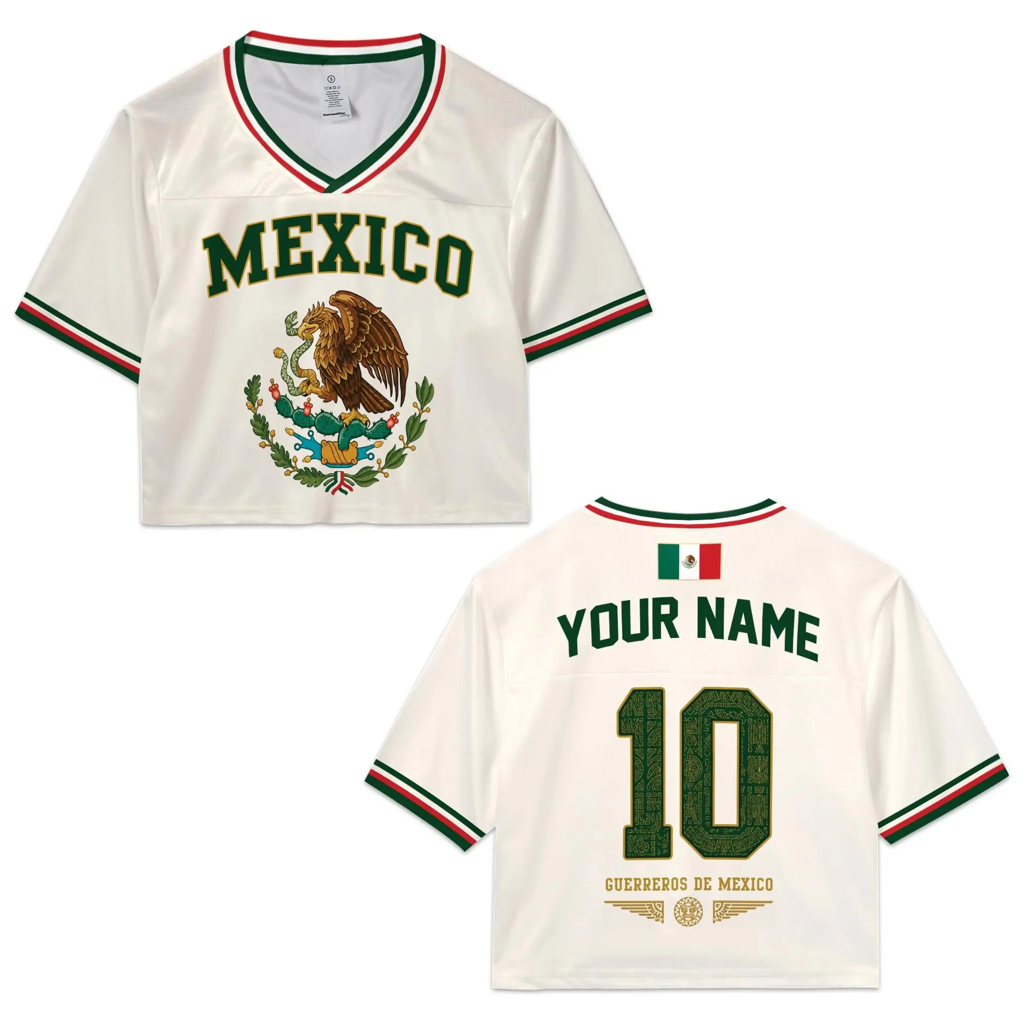 Custom Mexico Soccer Fitted Crop Top Jersey, Mexico Jersey Crop Tee, Game Day Shirt HO82 903004 - Image 9