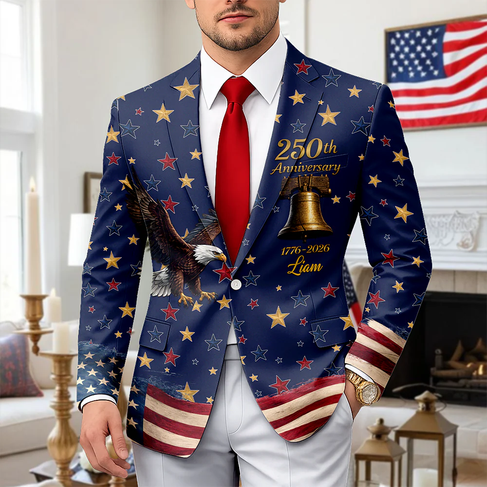 Custom Name America’s 250th Anniversary 1776-2026 Men's Suit HO82 902070 - Image 4