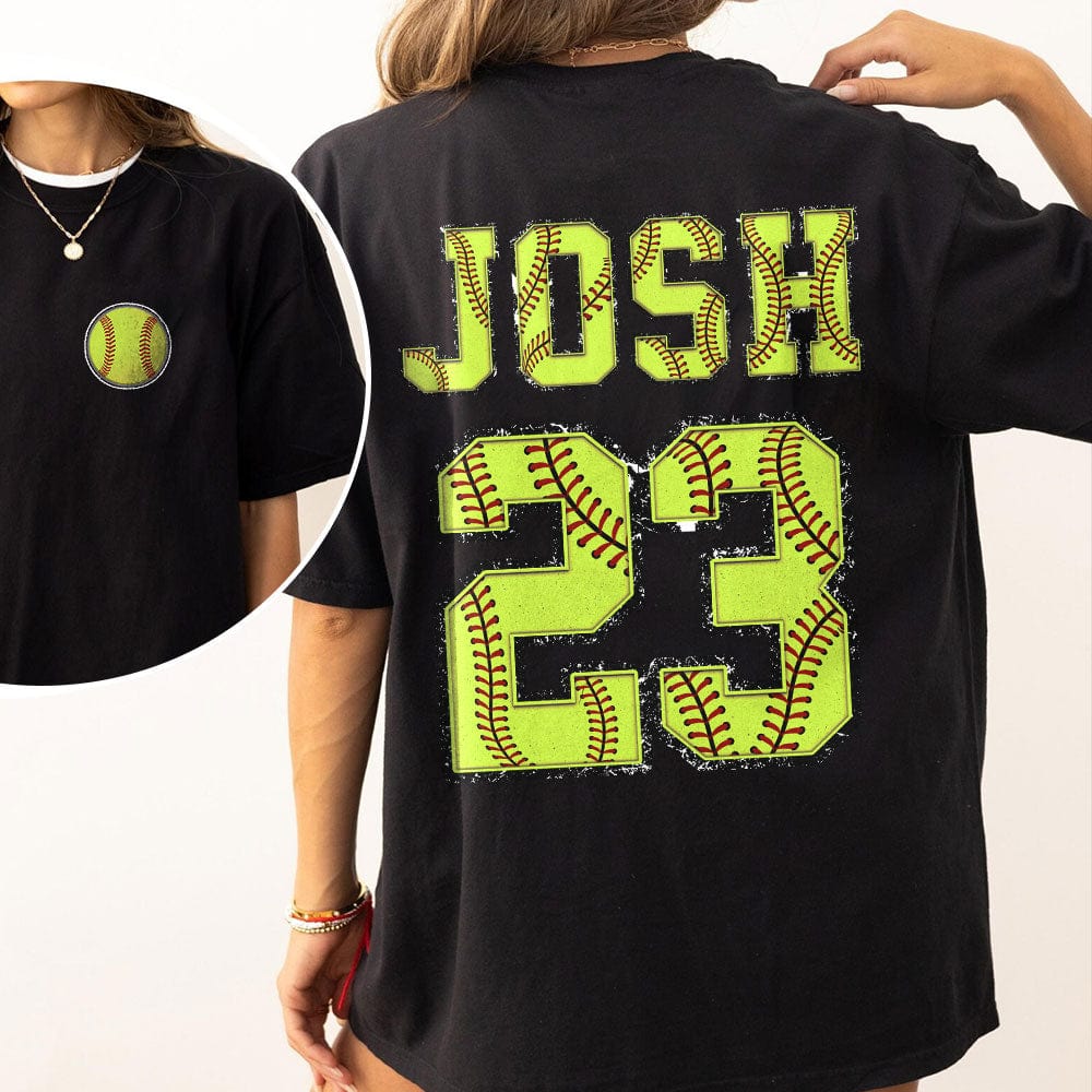 Custom Name And Number For Softball Lovers Shirt T368 890446 - Image 3