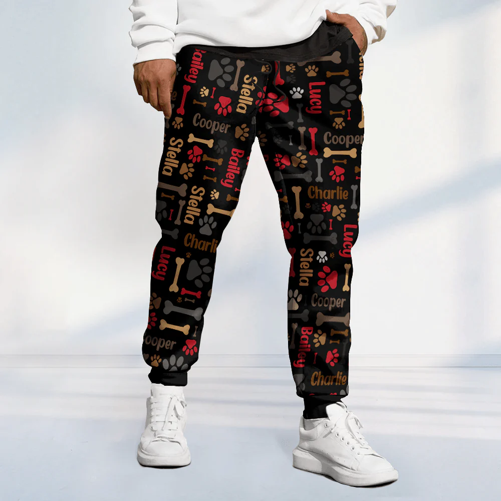 Custom Name Area Bones And Paws Sweatpants TA29 889960 - Image 3
