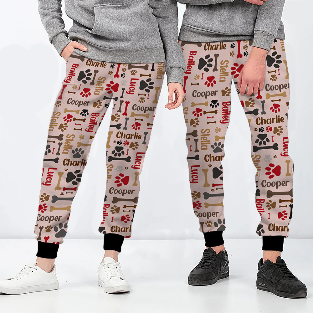 Custom Name Area Bones And Paws Sweatpants TA29 889960 - Image 4