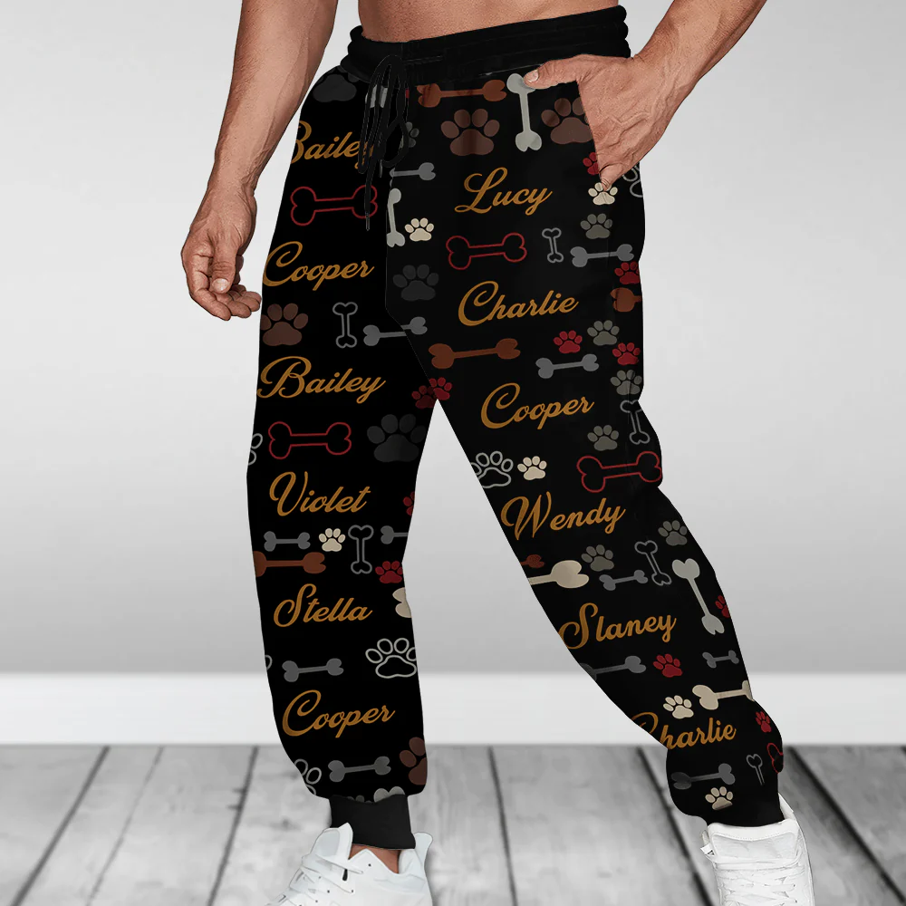 Custom Name Area Bones And Paws Sweatpants TA29 889960 - Image 5