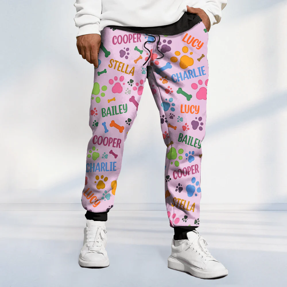 Custom Name Area Bones And Paws Sweatpants TA29 889960 - Image 6