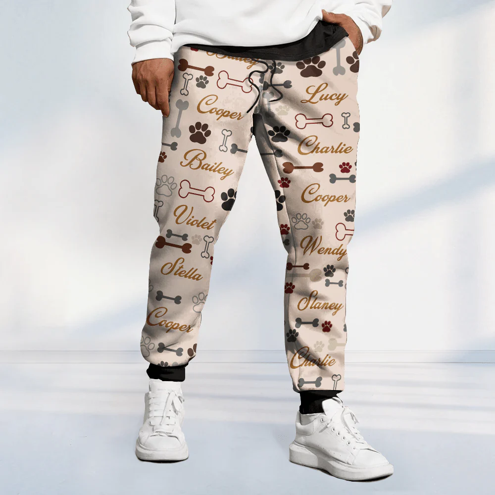 Custom Name Area Bones And Paws Sweatpants TA29 889960 - Image 7