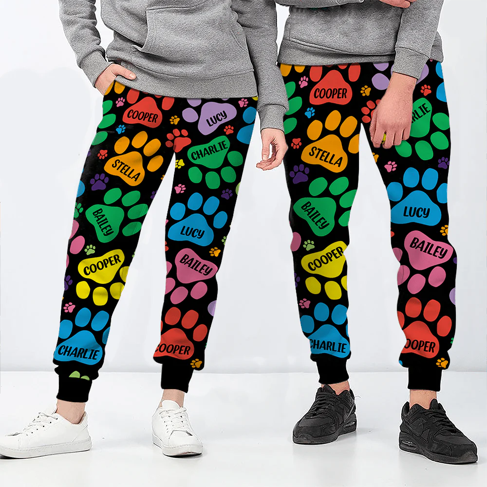Custom Name Area Bones And Paws Sweatpants TA29 889960 - Image 9