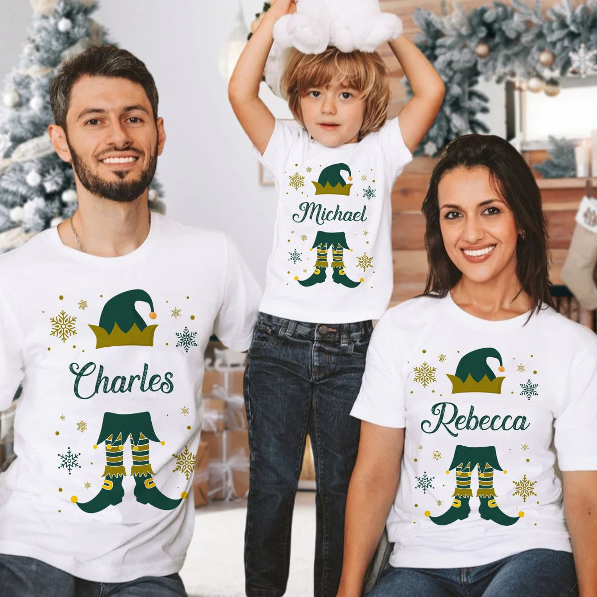 Custom Name Christmas Elves Family Gift Bright Shirt HO82 893032 - Image 3