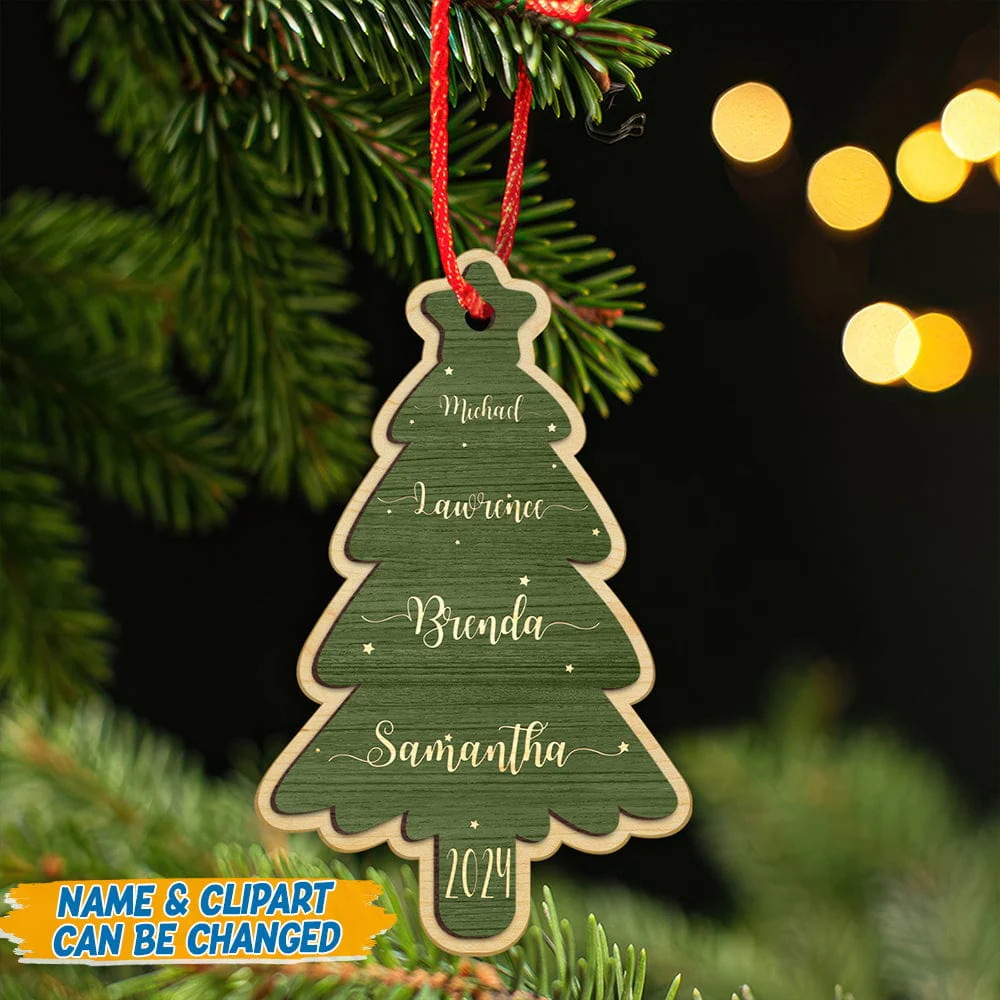 Custom Name Christmas Tree Family Wood Ornament Personalized Gift HO82 893312 - Image 10