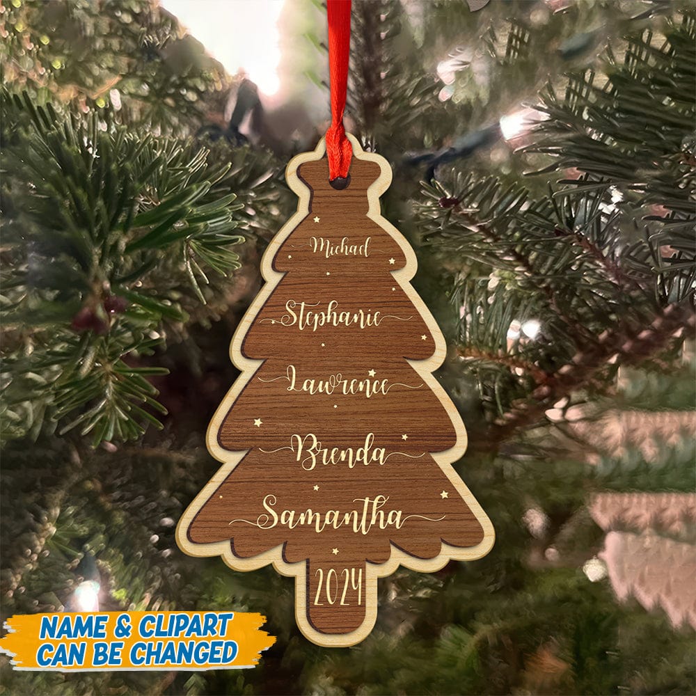 Custom Name Christmas Tree Family Wood Ornament Personalized Gift HO82 893312 - Image 12
