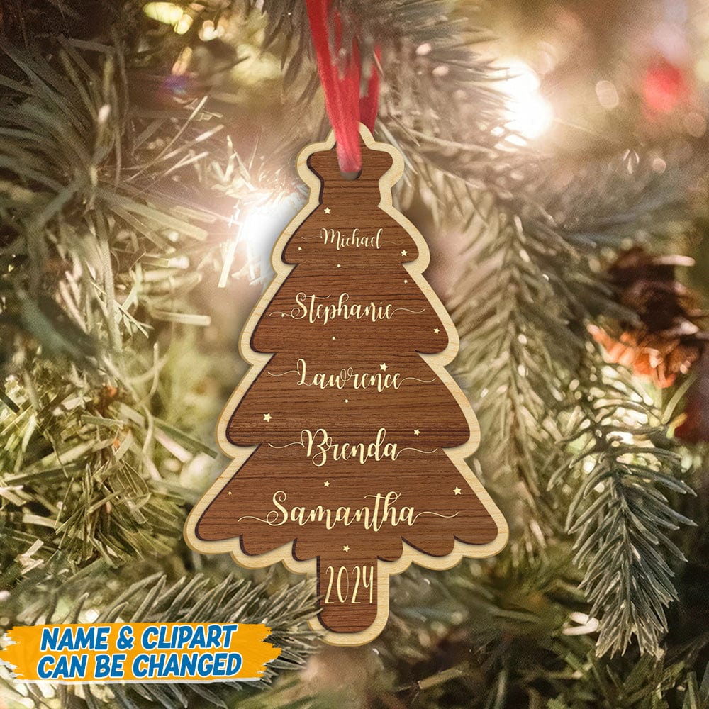 Custom Name Christmas Tree Family Wood Ornament Personalized Gift HO82 893312 - Image 7