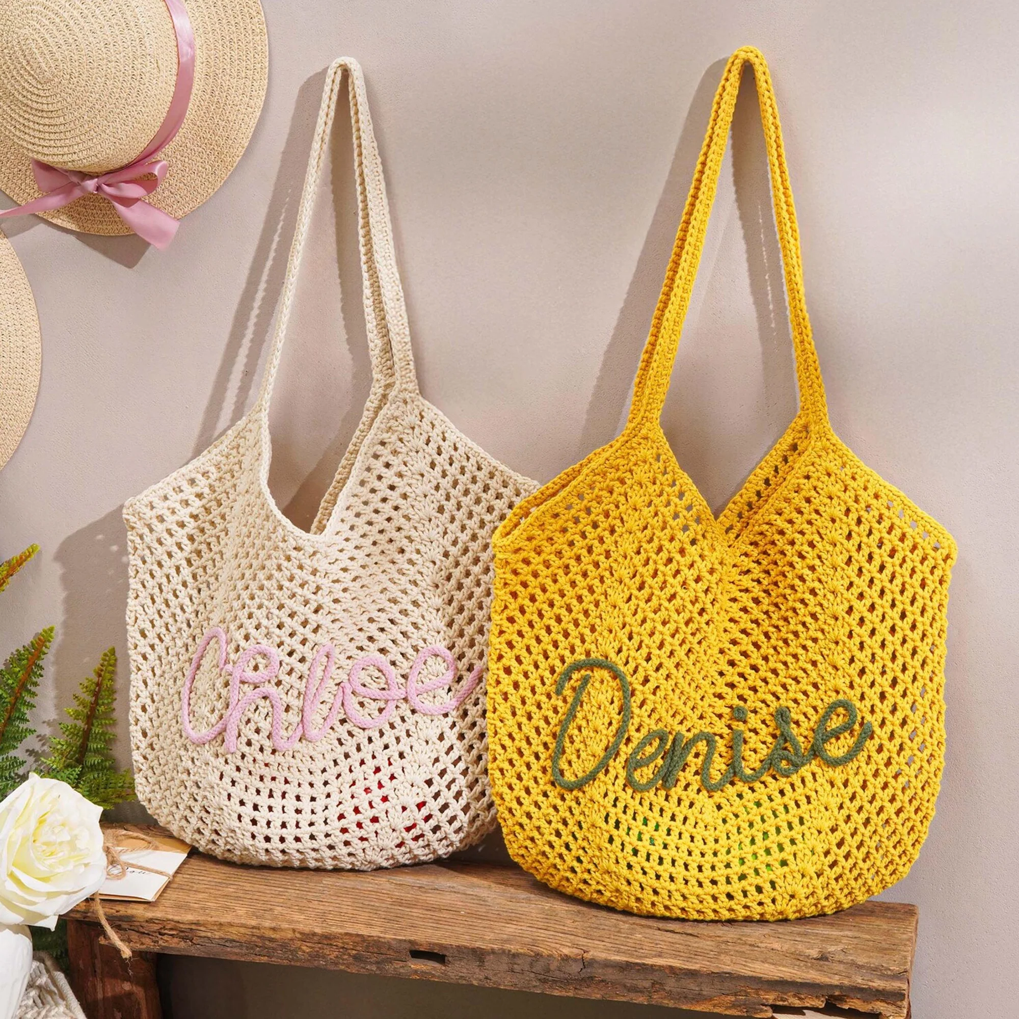 Custom Name Crochet Beach Bag - Summer Gift For Women, Mother's Day, Wife, Girlfriend HO82 902004 - Image 6