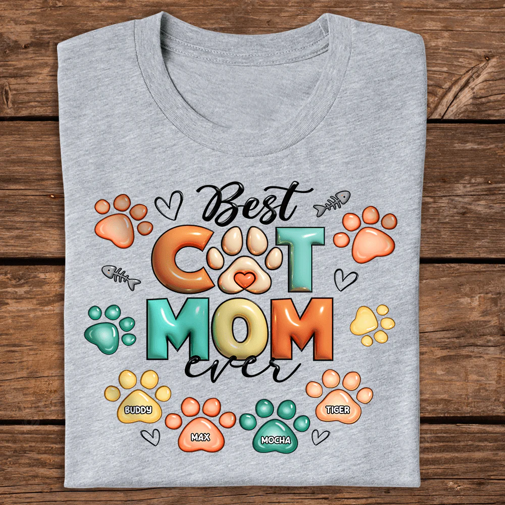 Custom Name Dog & Cat With Inflated Effect Shirt Personalized Gift DA199 890032 - Image 3