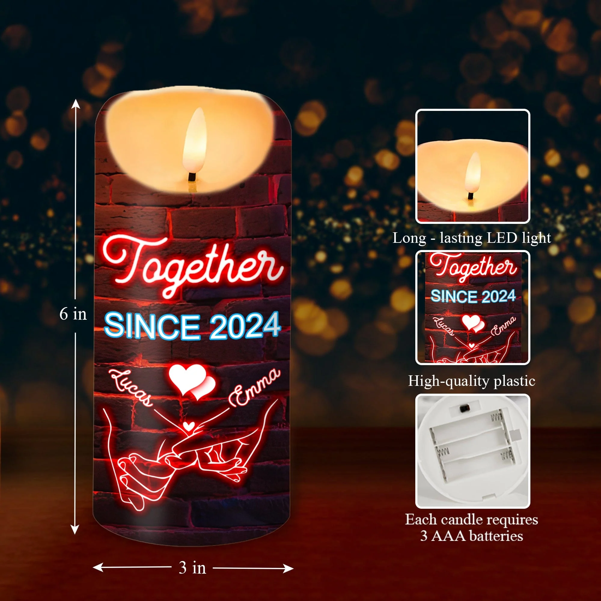 Custom Name I Met You I Liked You For Couple Husband Wife LED Candle HO82 893442 - Image 4