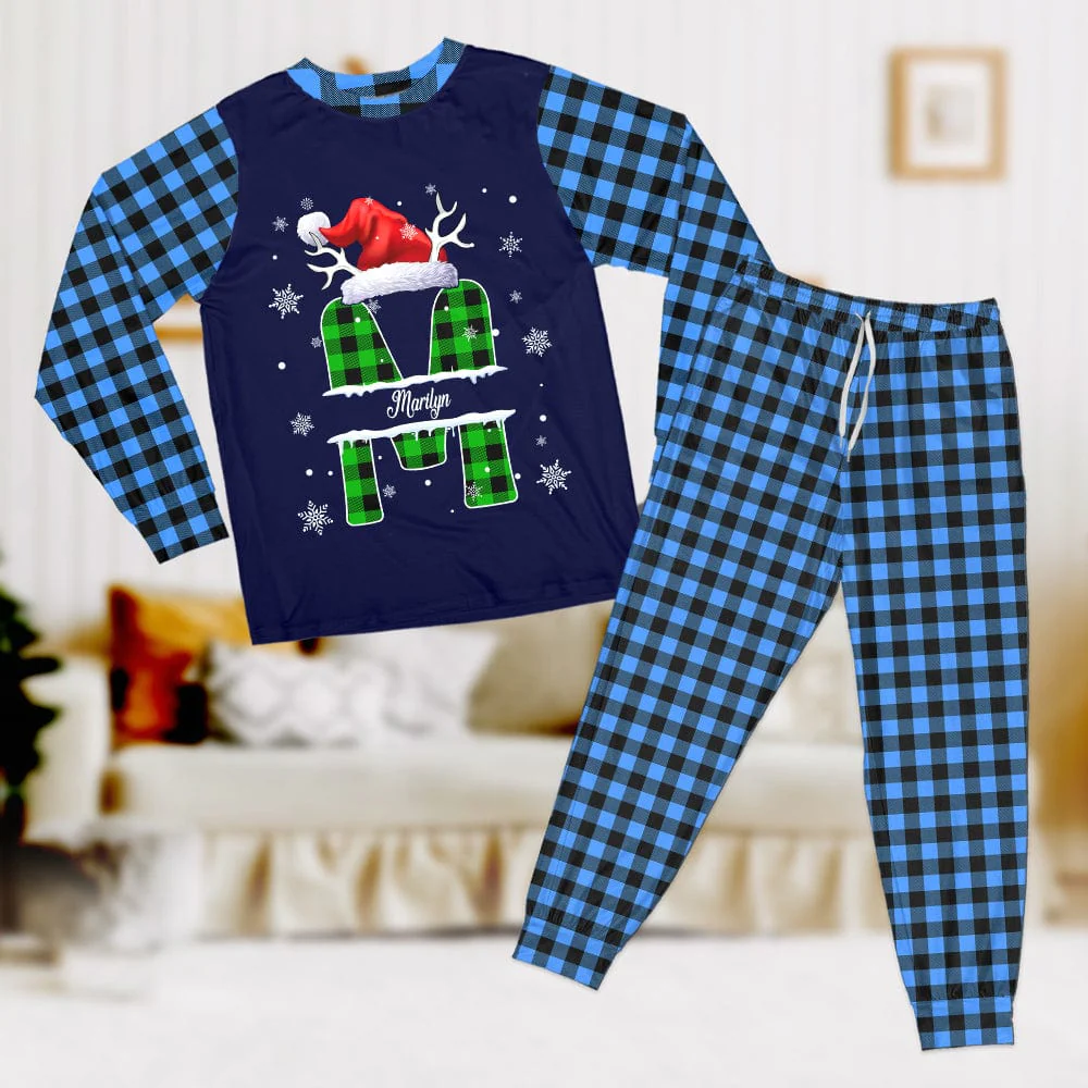 Custom Name Initial Letter Christmas Monogrammed Family Sleepwear Personalized Gift N304 HO82 893068 - Image 4