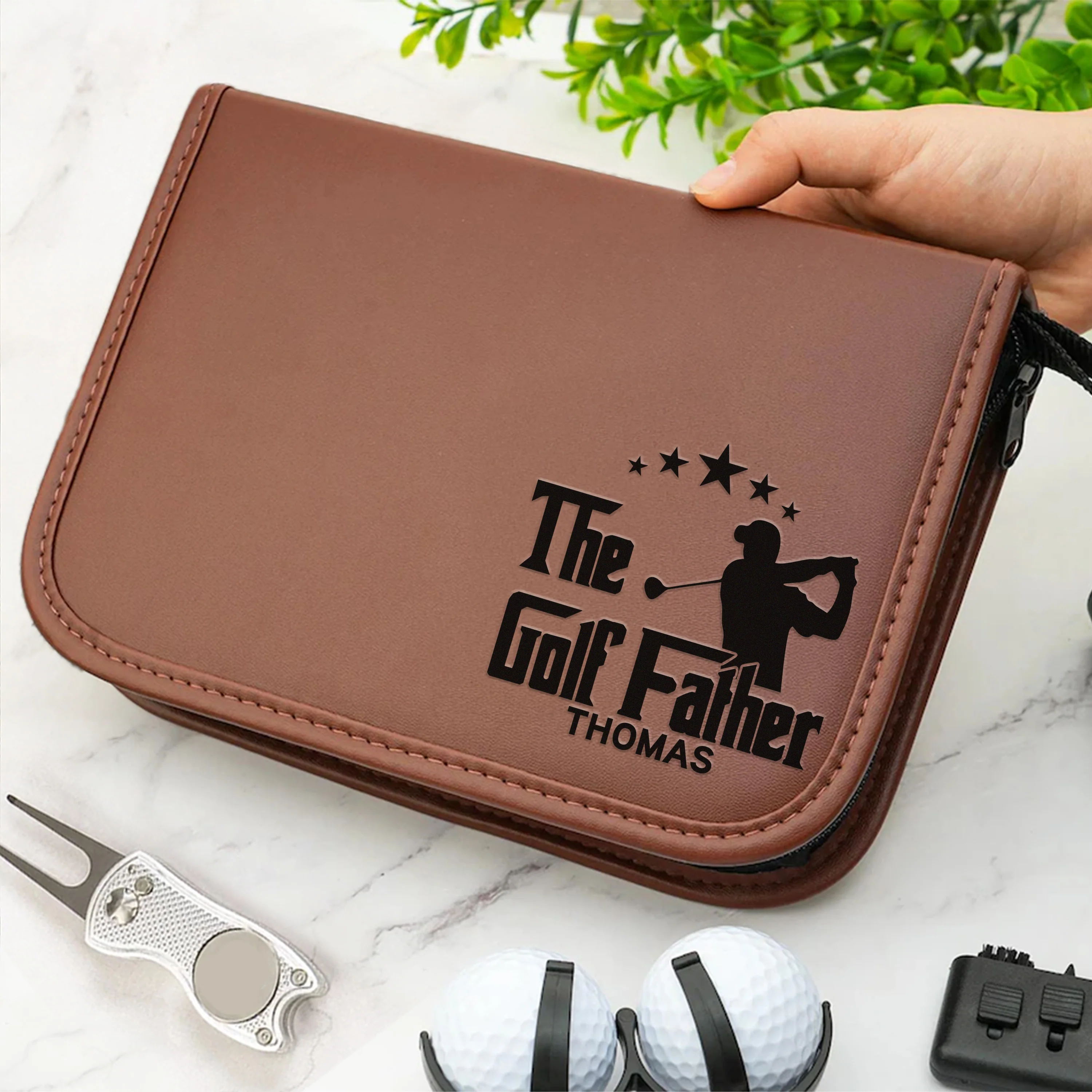 Custom Name The Golf Father Golf Gift Set, Unique Golf Enthusiast Gift, Golfers and Coaches Gift HO82 900804 - Image 3