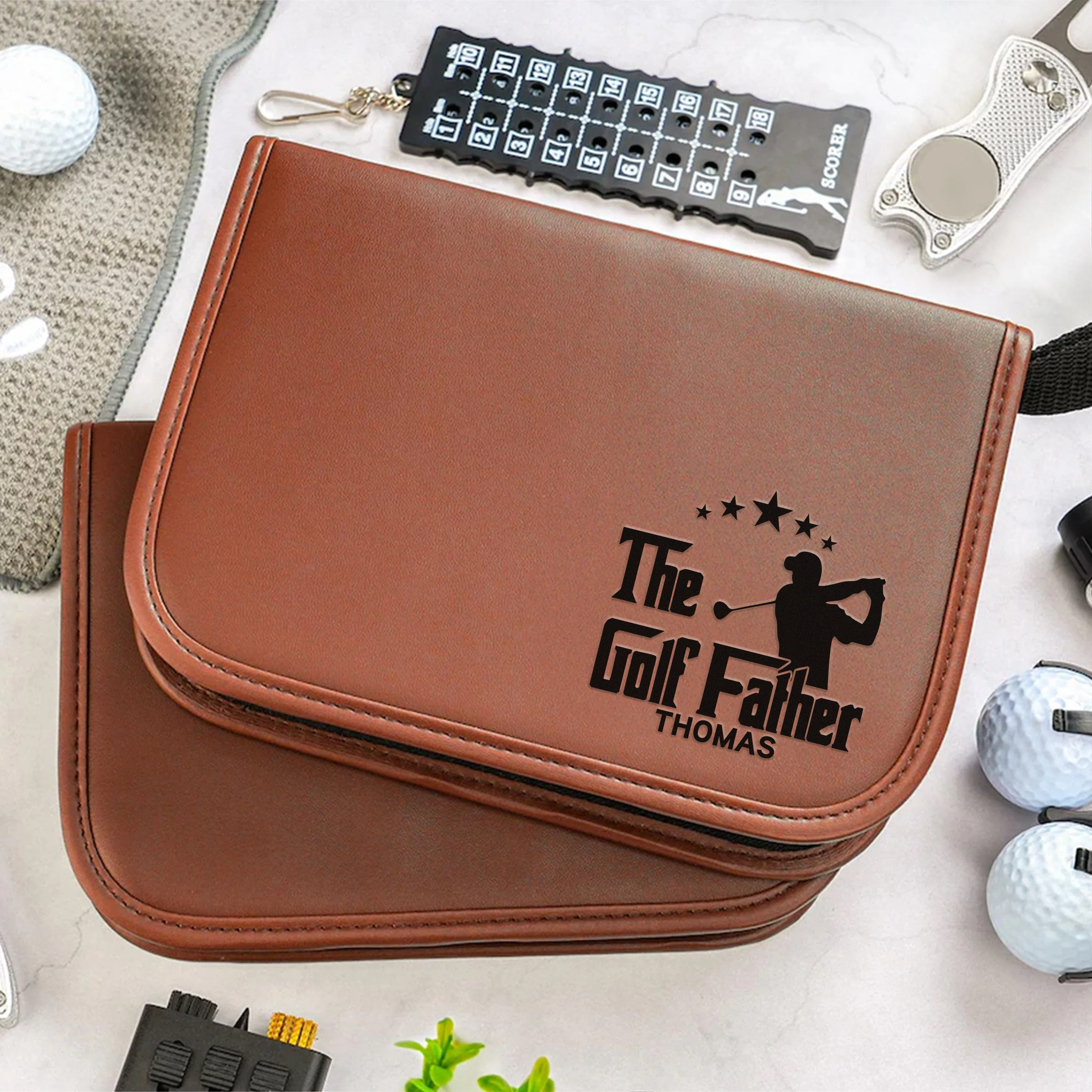 Custom Name The Golf Father Golf Gift Set, Unique Golf Enthusiast Gift, Golfers and Coaches Gift HO82 900804 - Image 4