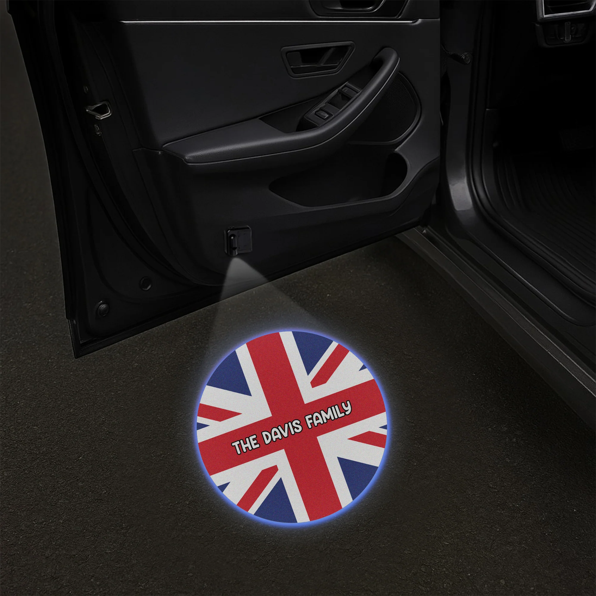 Custom National Flags With Family Name Welcome Car Door Projector Light HO82 894350 - Image 5