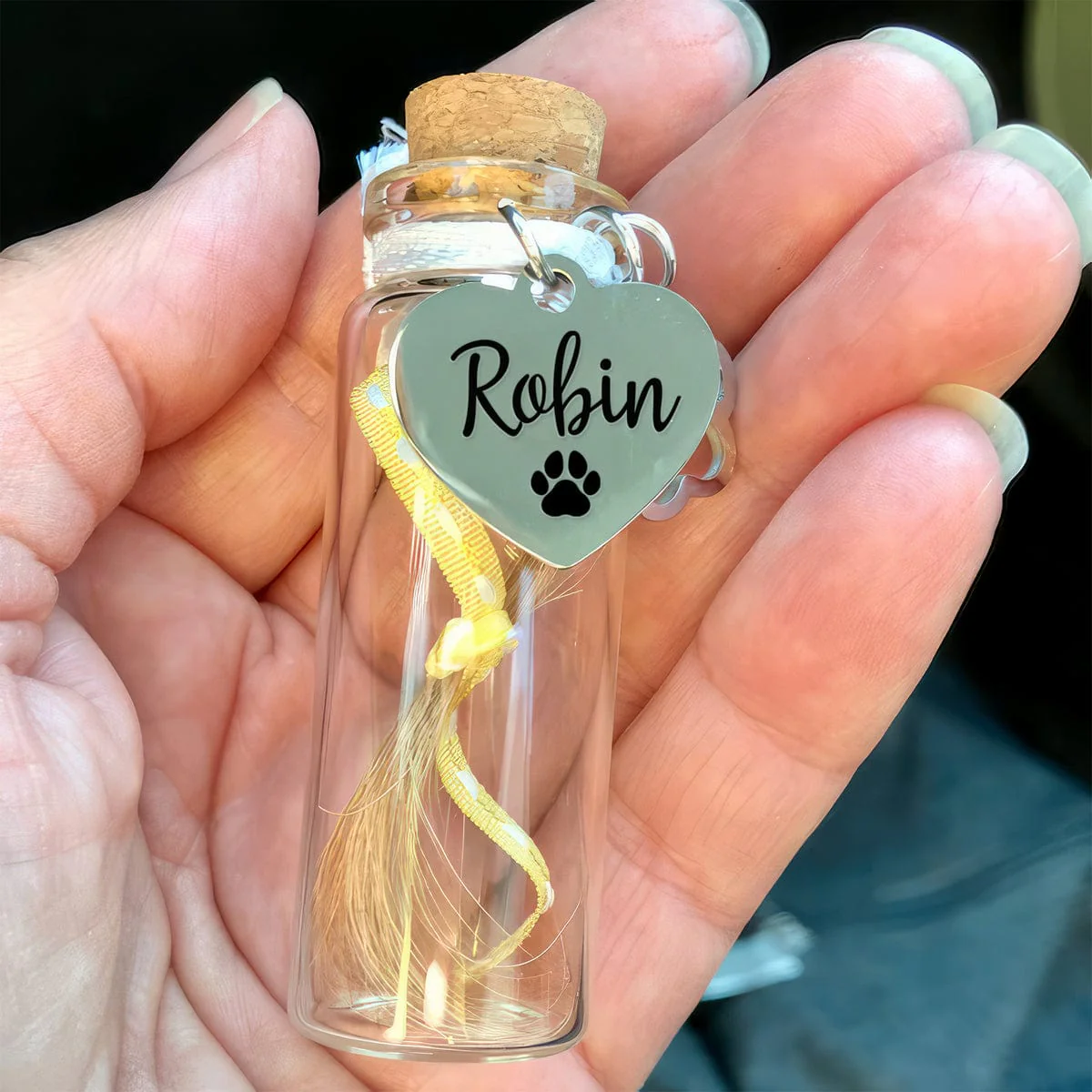 Custom Pet Name Fur Memorial Jar Personalized Gift DA199 889702 - Image 2