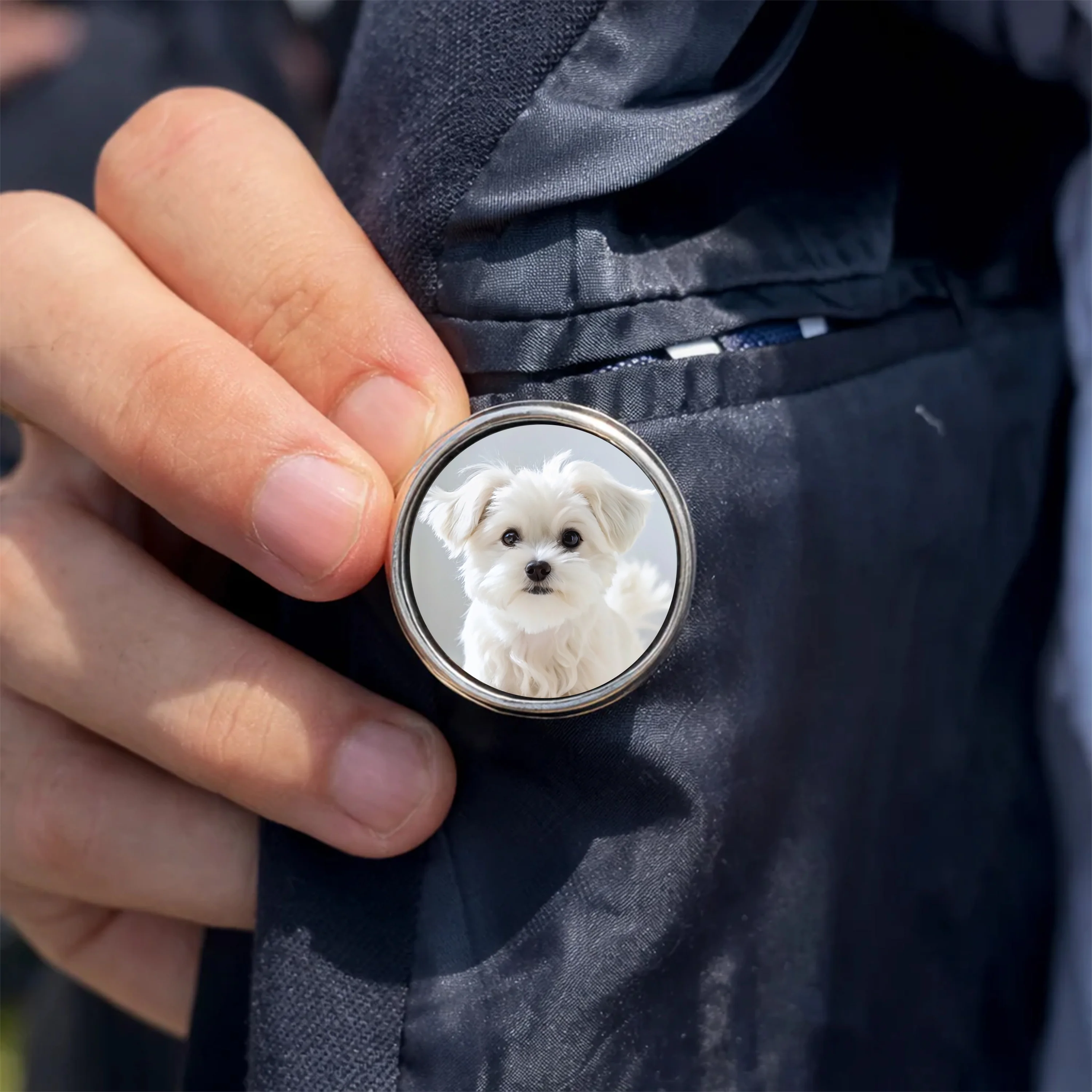 Custom Pet Photo Forever In My Heart Memorial Lapel Pin - Gift for Dog Cat Memorial, In Loving Memory, Family Memorial Gifts HO82 901858 - Image 3