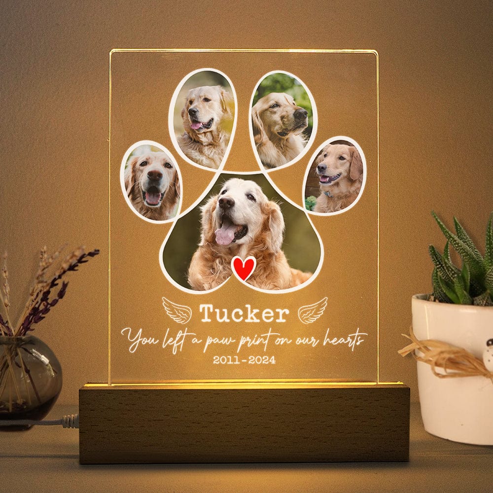Custom Pet Photo Memorial Acrylic Plaque With LED Night Light DA199 890284